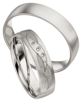 Linden Trauringe / Eheringe Adliswil mit Diamanten - 1310/1311